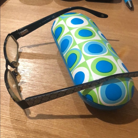 9 west prescription glasses, case gray,blue arms - Picture 1 of 5